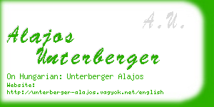alajos unterberger business card